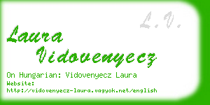 laura vidovenyecz business card